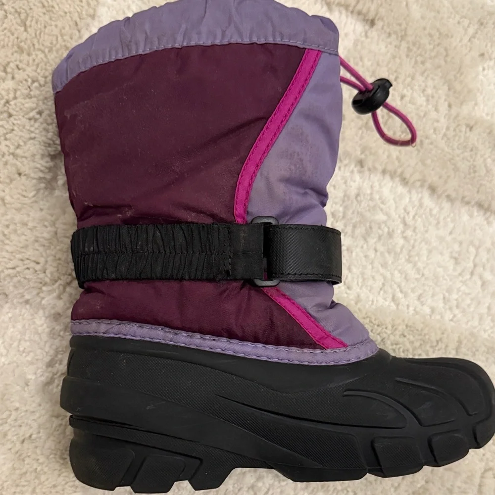 Sorel Kids' Plum and Black Snow Boots - Picture 5 of 7